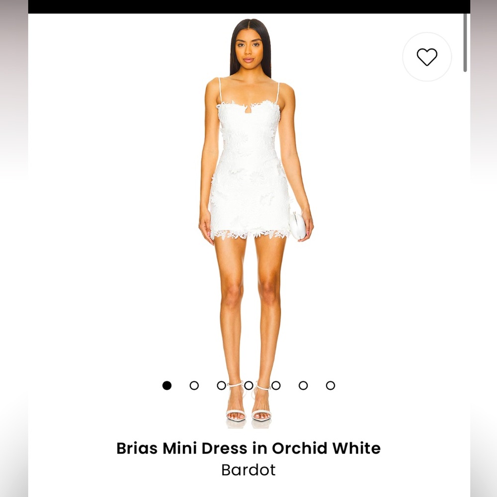Size S Revolve White Mini Lace Dress